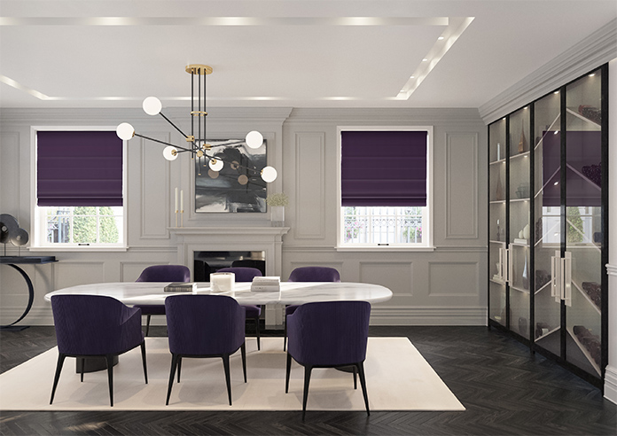 Hartford, Mulberry - Twist&Fit Roman Blind - Image 8